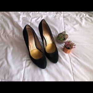 BCBGGeneration Platform Suede Black Heels